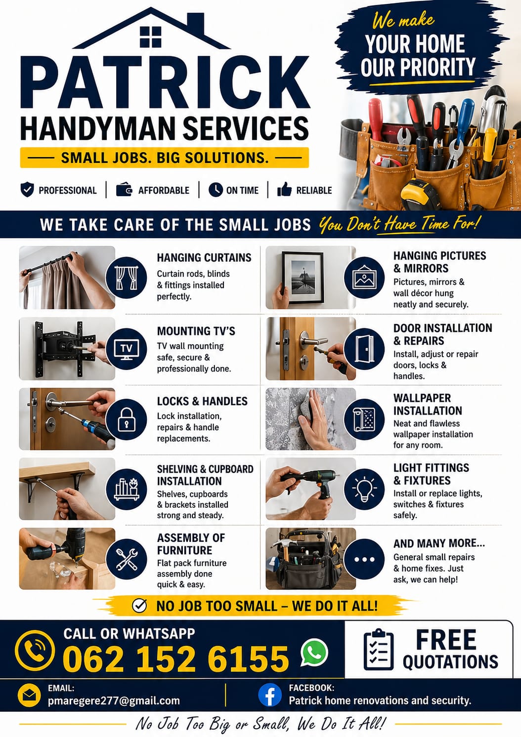 Patrick Handyman Services brochure